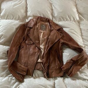 Guess Tan Leather Women's Jacket